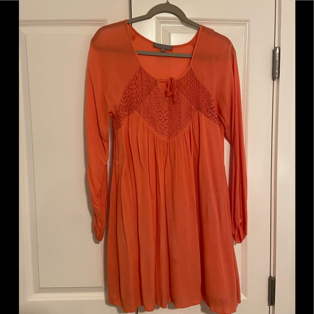 Bright beautiful n flowy Salmon dress Sz M